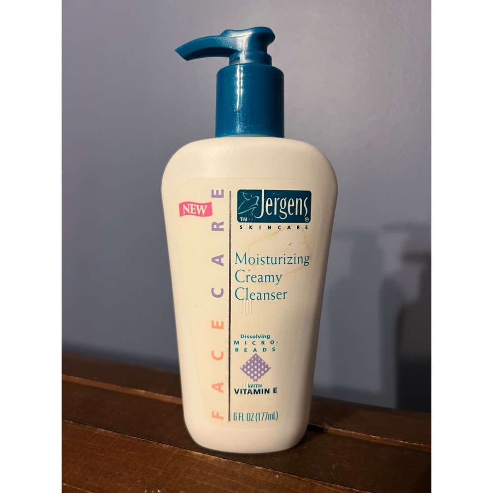 NOS Jergens Face Care Moisturizing Creamy Cleanser W Microbeads 6FL OZ 1997‎